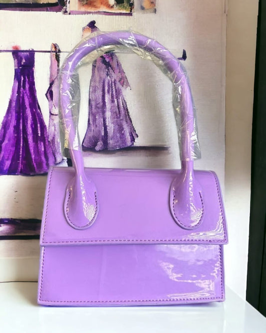 Glossy Lilac Clutch