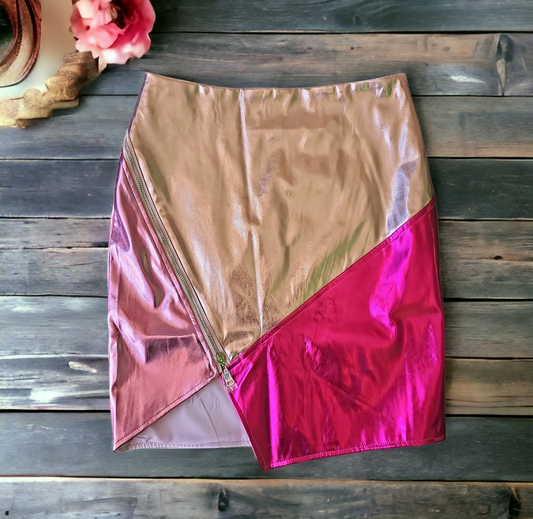 Pink Metallic Skirt