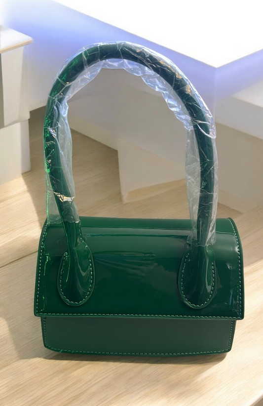 Glossy Green Clutch