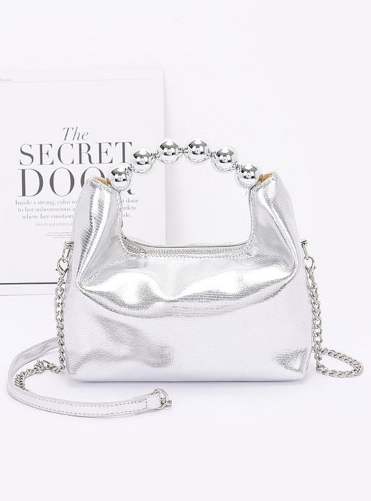 Silver Pearl Clutch