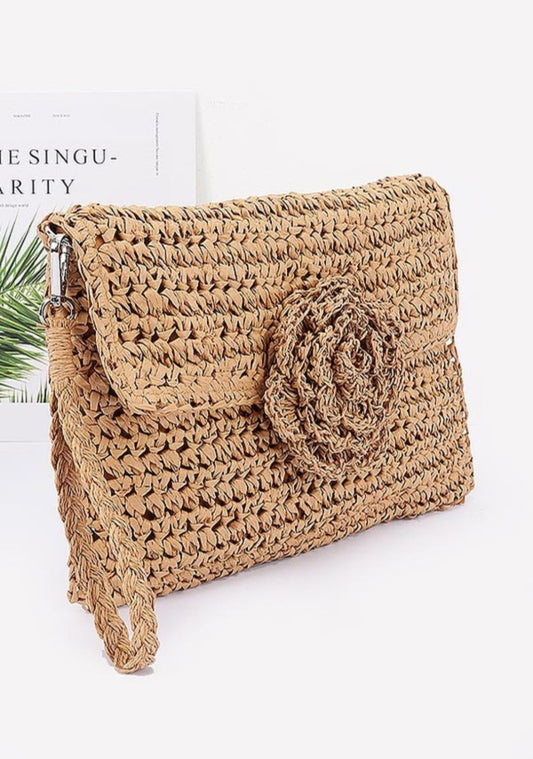 Khaki Espadrille Clutch