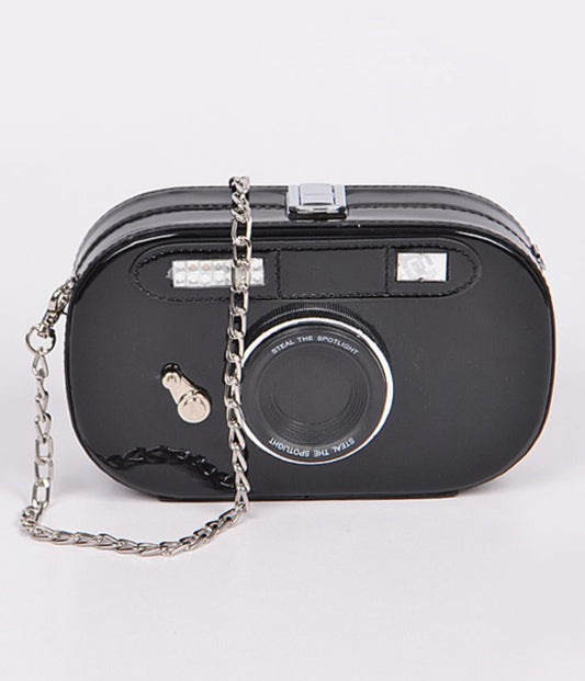 Camera Black Clutch