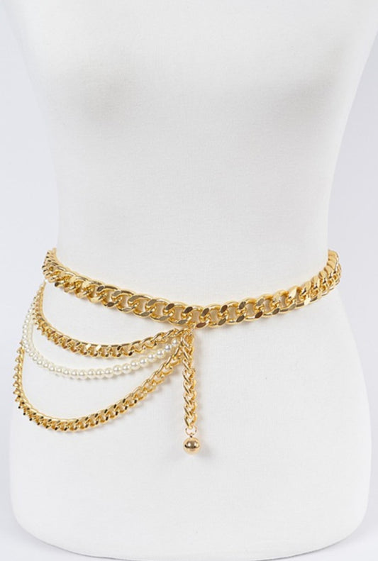 Pearl chains belt