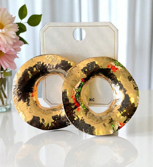 Earrings Circle Gold