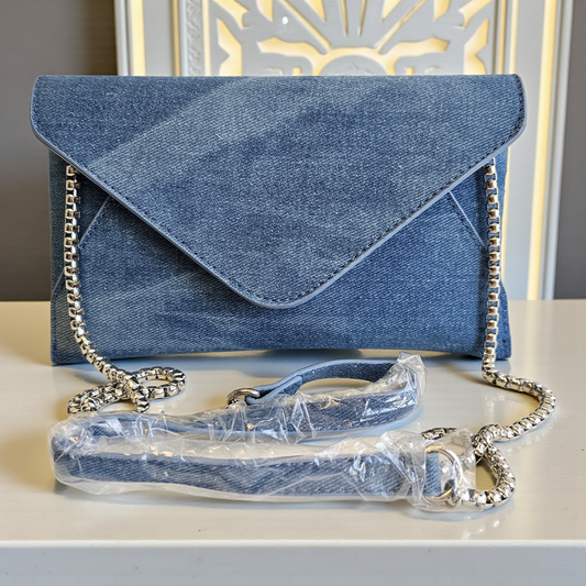 Icon Denim Clutch