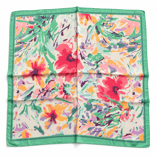 Green Print Scarf