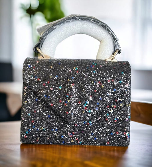 Glitters Black Clutch