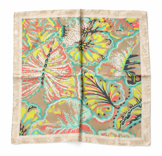 Taupe Print Scarf
