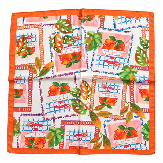 Orange Print Scarf