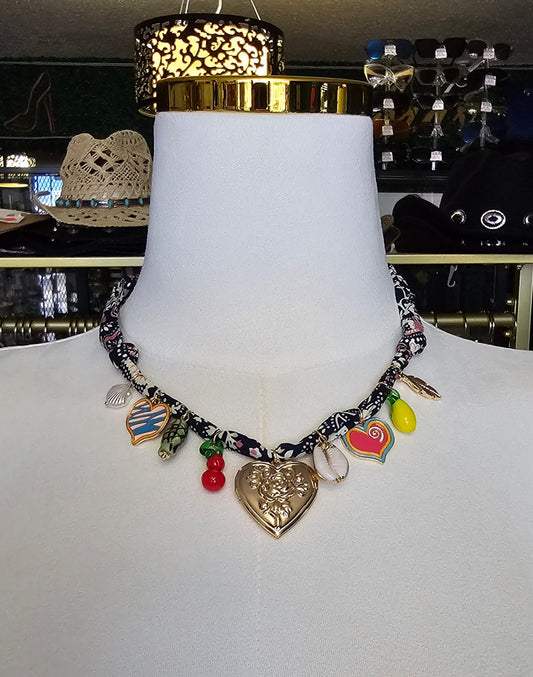 Necklace Navy Charms
