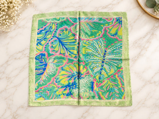 Green Print Scarf