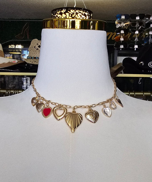 Necklace Heart Red
