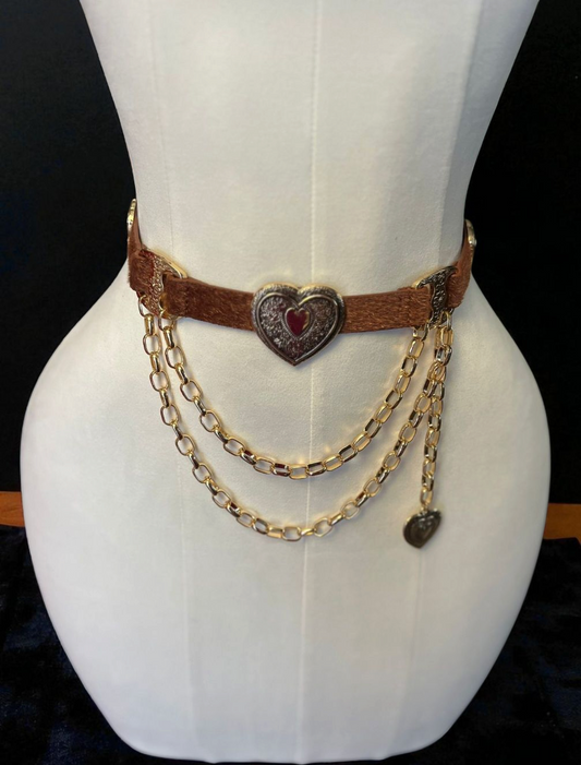 Tan Belt Heart  Chains