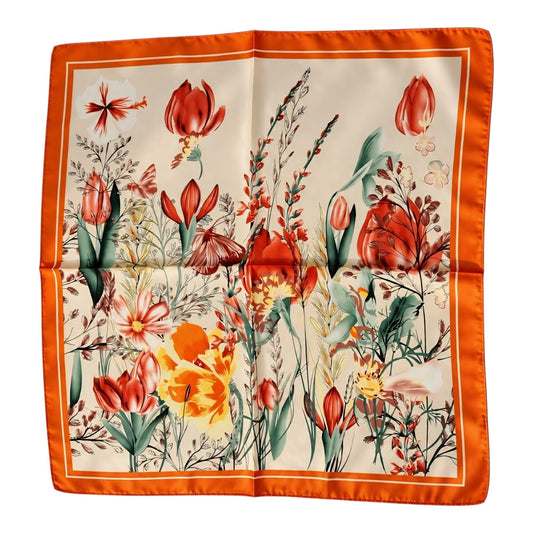 Orange Print Scarf