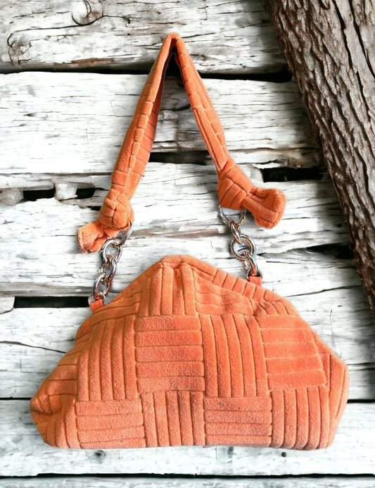 Velvet Orange Clutch